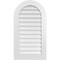 Ekena Millwork Round Top Surface Mount PVC Gable Vent: Non-Functional, w/ 3-1/2"W x 1"P Standard Frame, 22"W x 40"H GVPRT22X4001SN - alternate 1